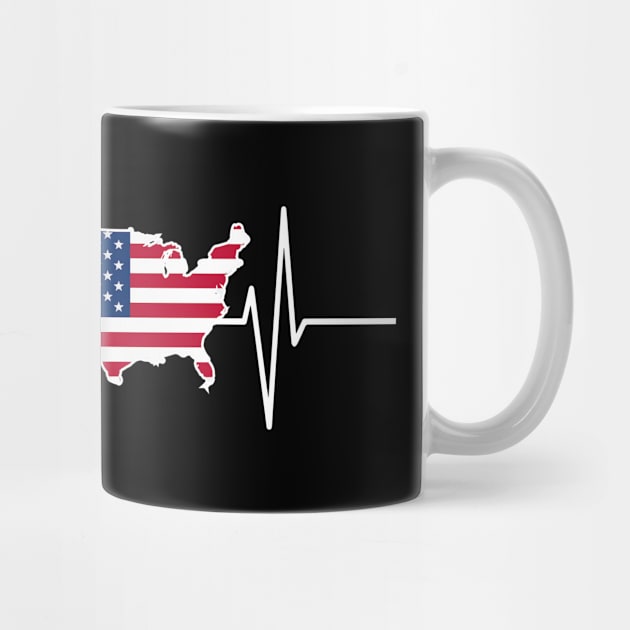 Veteran Heartbeat USA - Pride 4th July Gift by biNutz